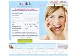 Meetic - visuel de la page d'accueil