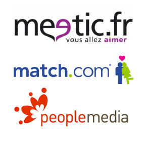 Logos des sites Match Meetic et People Media
