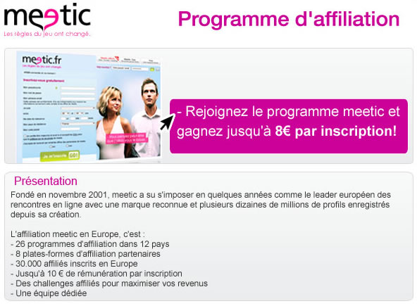 Affiliation Meetic