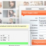 A registration form dedicated to dating niche markets